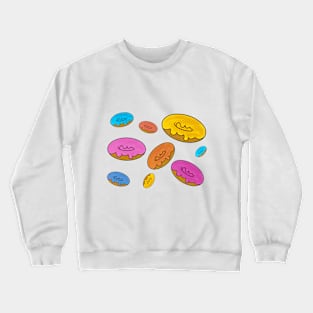 Tasty Pop Art Donuts Crewneck Sweatshirt